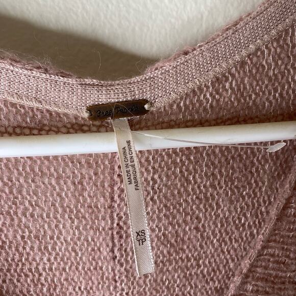 Free People Dancing in the Forest Sweater Dress in blush pink alpaca blend wool - Picture 6 of 8